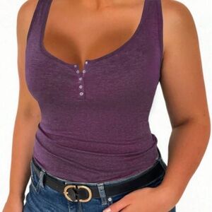 Emery Rose (SHEIN) Plum Women's Tank Top